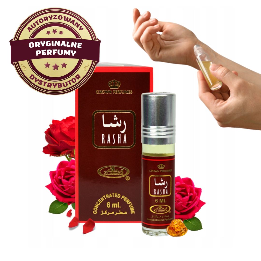 RASHA ARABIC PERFUME IN OIL WOMEN FLORAL ROSE AMBER 6ML AL REHAB