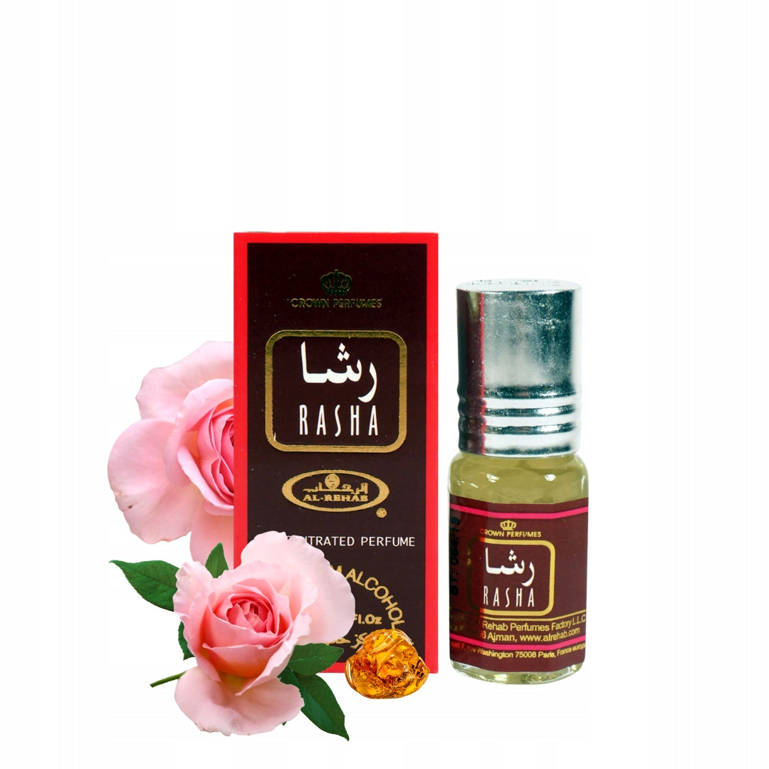 RASHA ORIENTAL PERFUME IN OIL 3 ml AL REHAB ARABIC