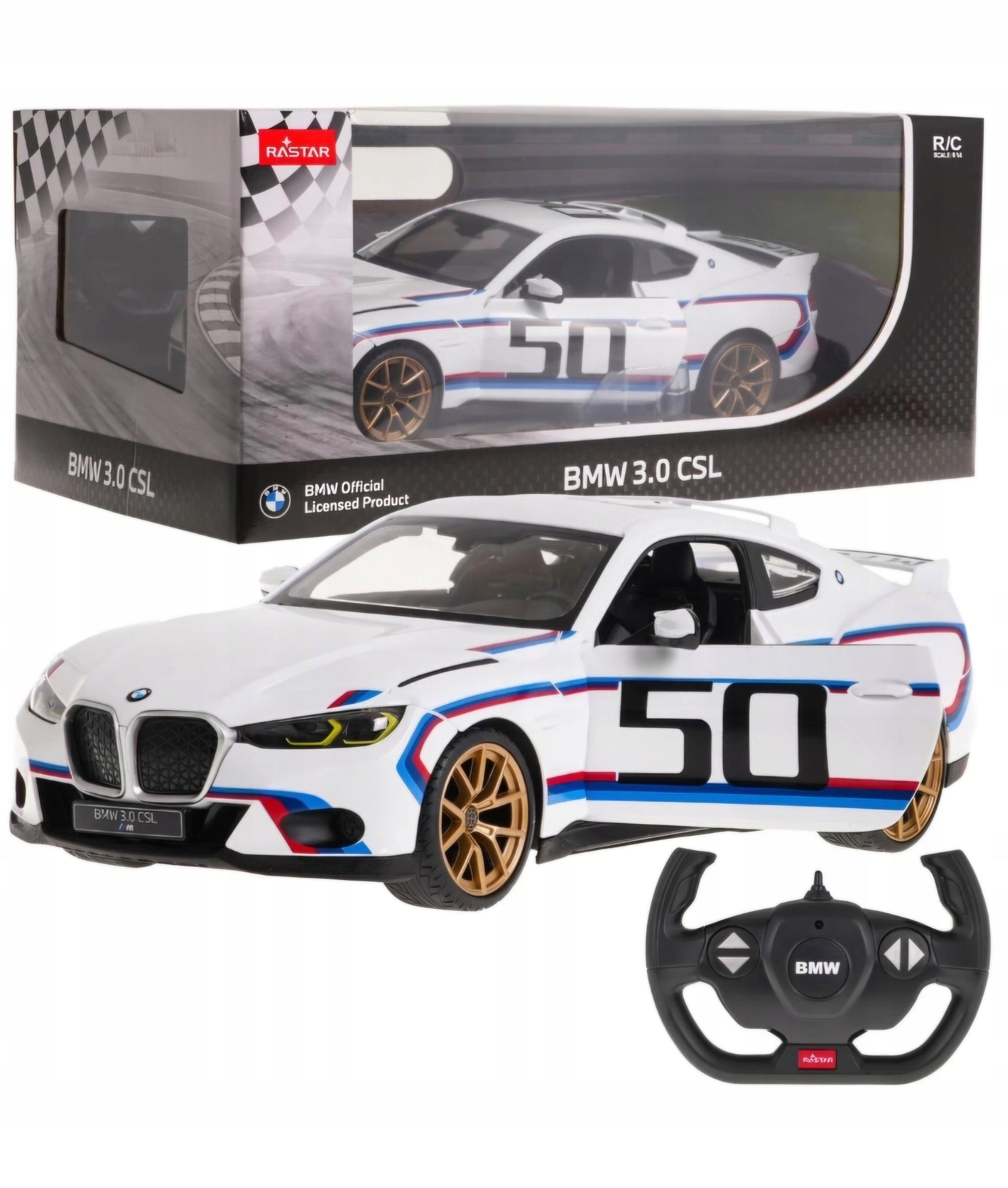RASTAR CAR REMOTE CONTROLLED BMW 3.0 CSL SCALE 1:14