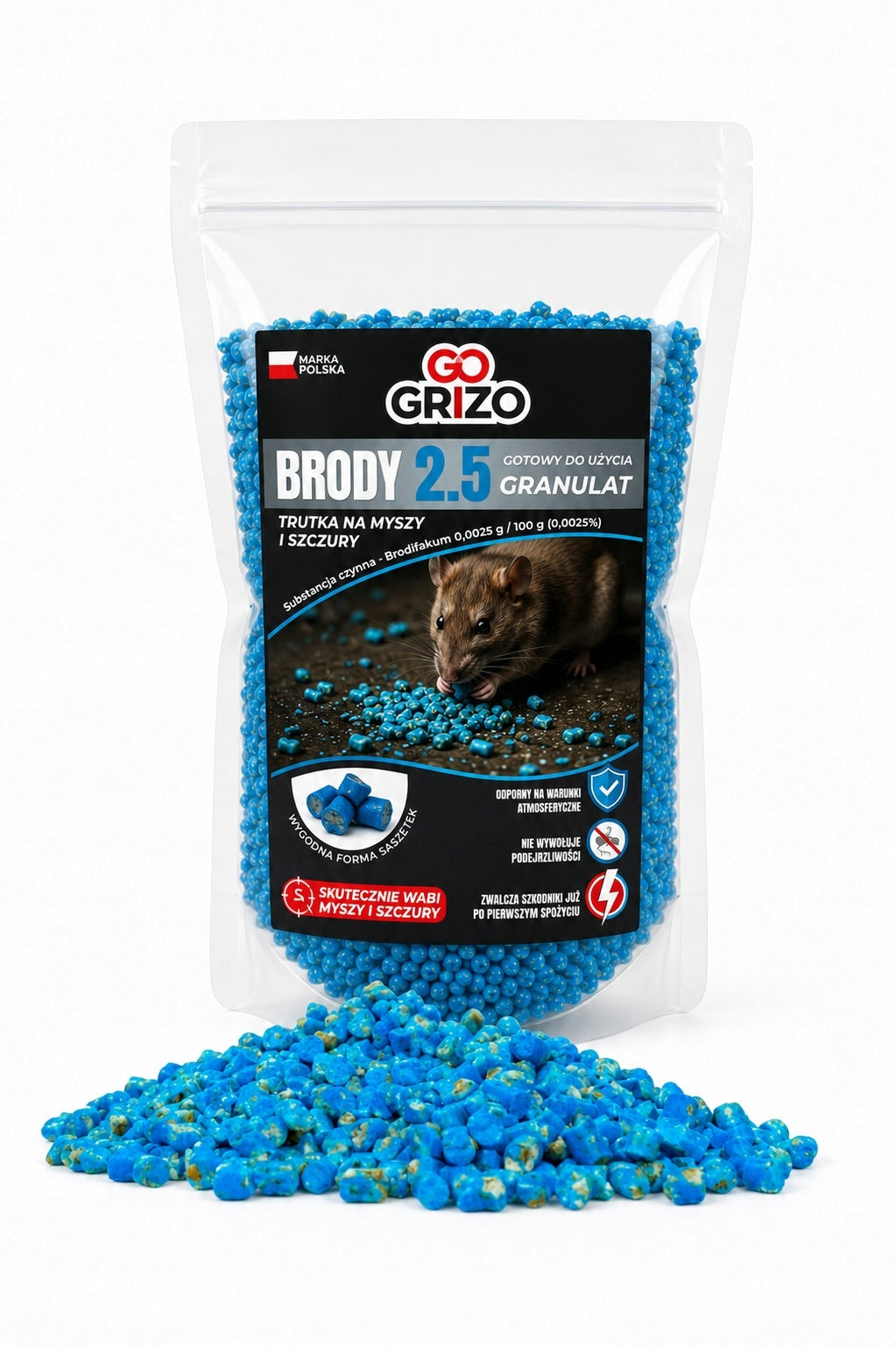 RAT POISON MICE GRANULES POISON RODENTS 1 KG STRONG GRAIN Packaging status original