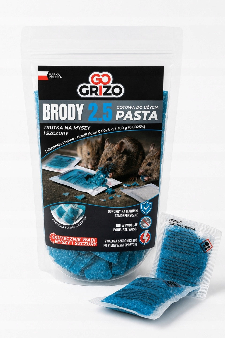 RAT POISON MICE PASTE POISON RODENTS 1 KG BLUE Brand GoGRIZO