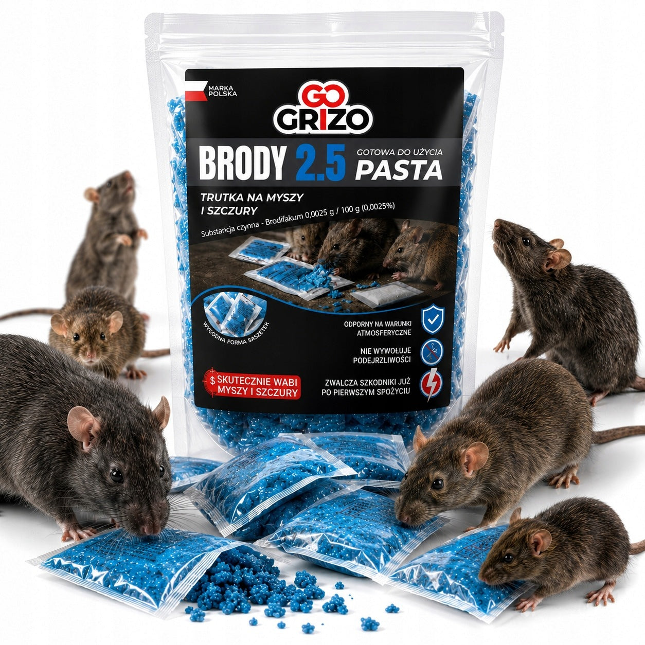 RAT POISON MICE PASTE POISON RODENTS 1 KG BLUE