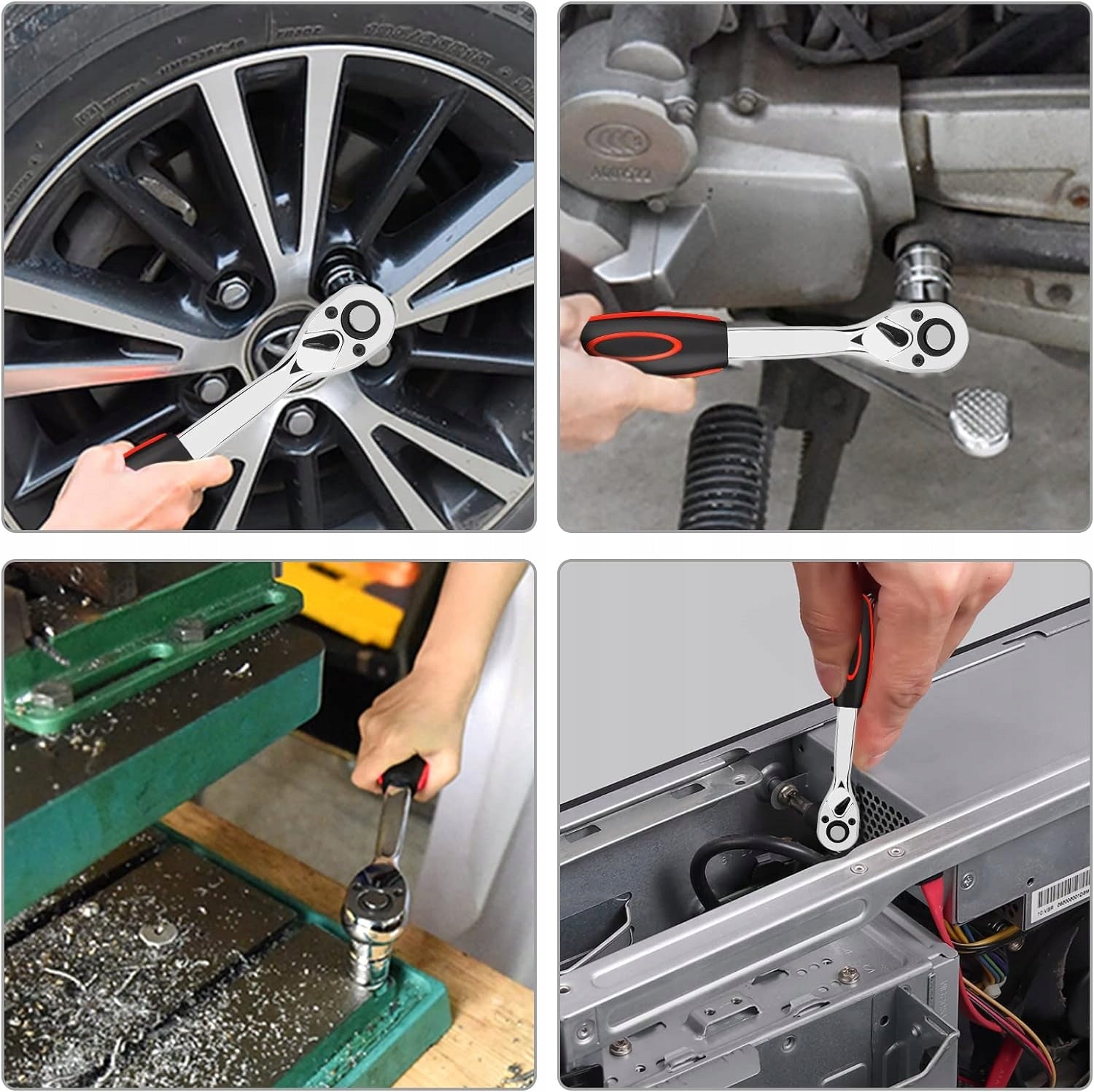 RATCHET 1/2" RATCHET STRONG CrV KNOB SOCKET WRENCH Product weight with unit packaging 1 kg