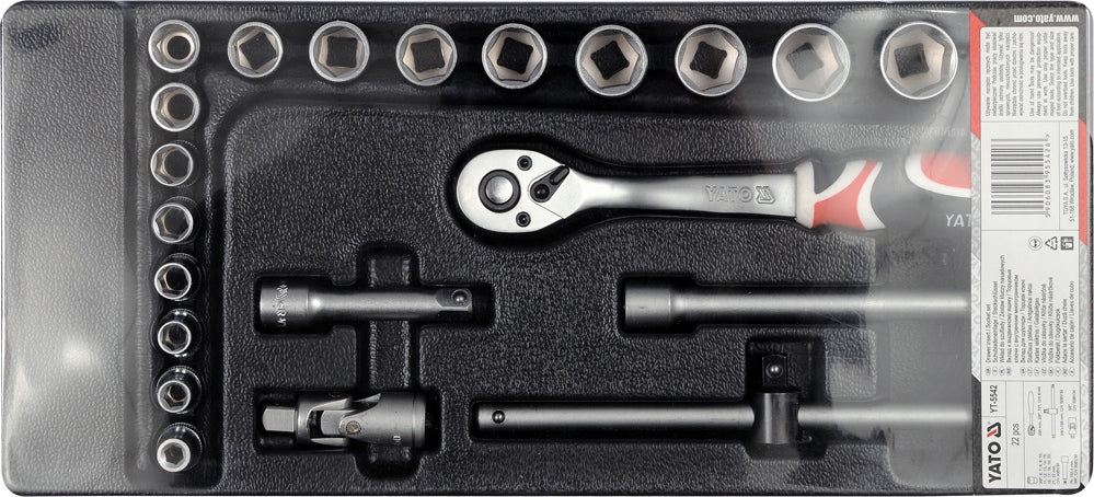 RATCHET 3/8 CAP 6-22 DRAWER INSERT YATO EAN (GTIN) 5906083184505