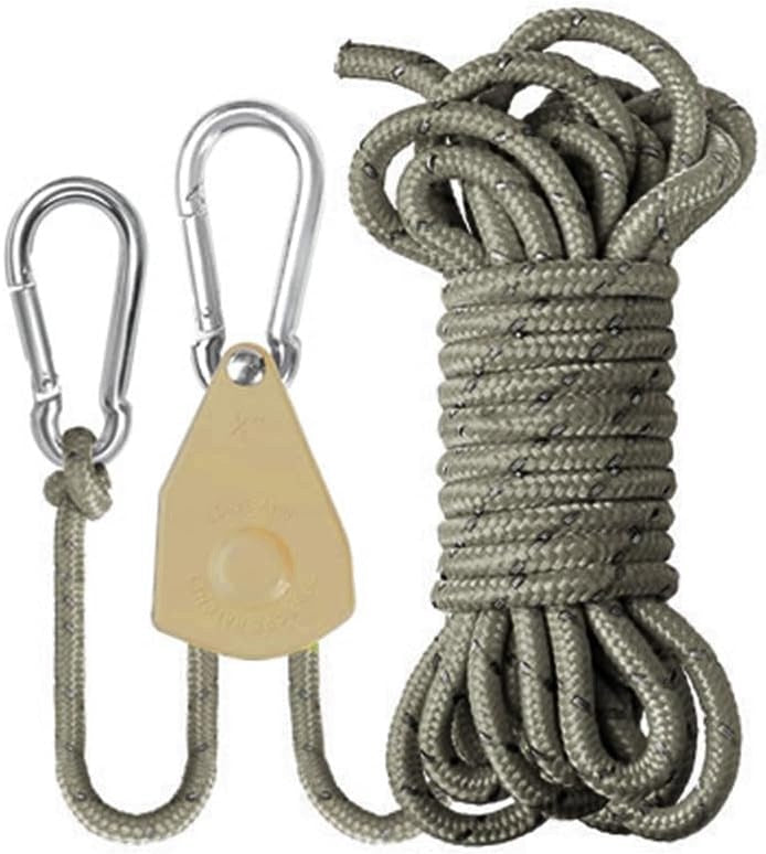 RATCHET HOOK ROPE 2M ADJUSTABLE CARABINER STRONG