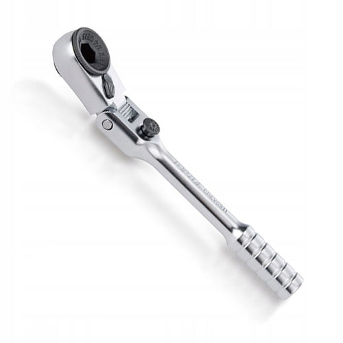 RATCHET WITH BIT HOLDER 1/4" WITH 60 TEETH 110mm WITH JOINT TOPTUL
