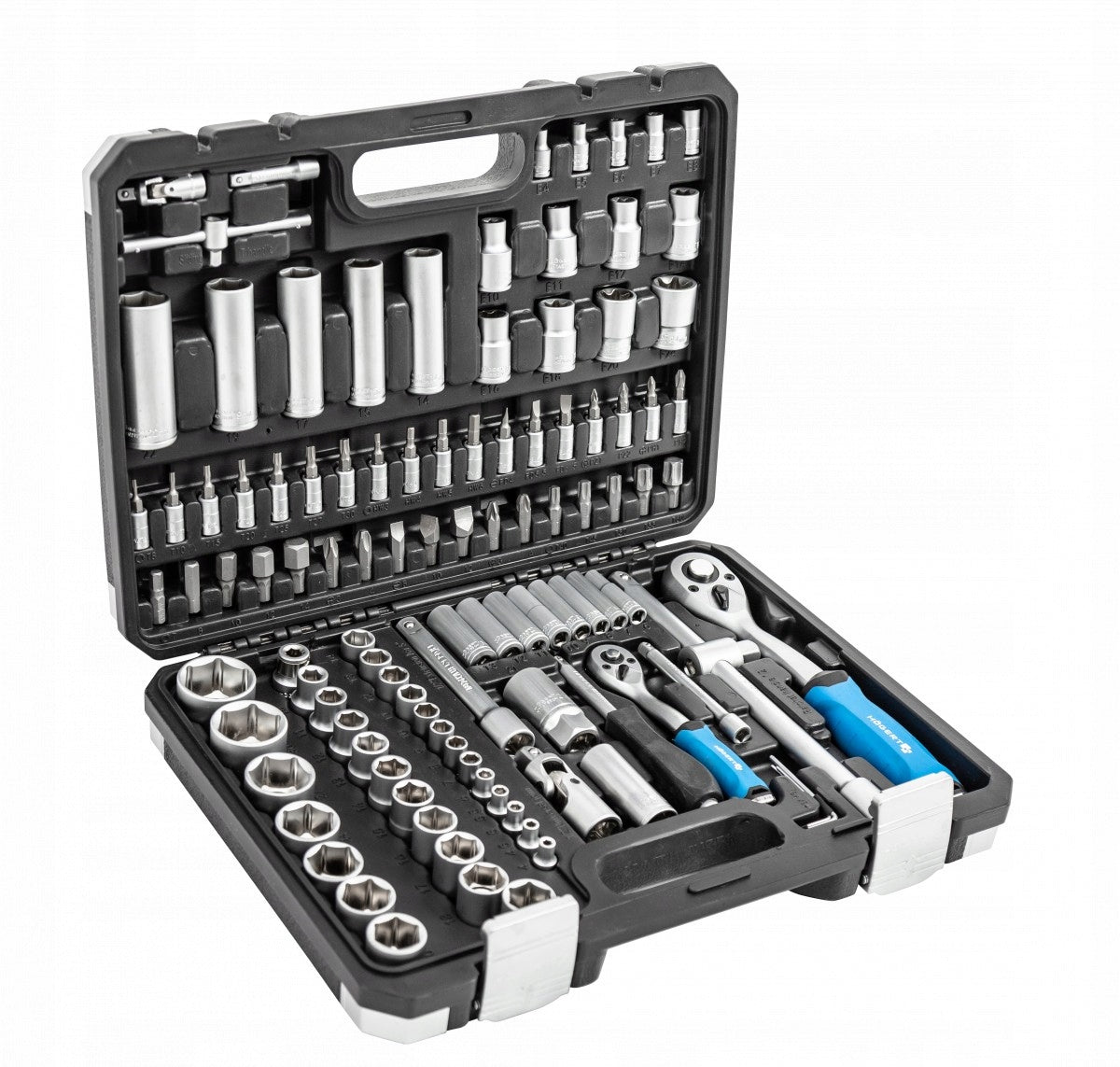 RATCHET socket wrench set 1/2'' 1/4'' 108pcs in case Hogert