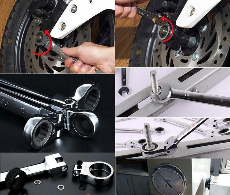 RATCHETING FLAT EYE WRENCHES FORGED CrV 12-EL 8-19MM SET EAN (GTIN) 5907389720572