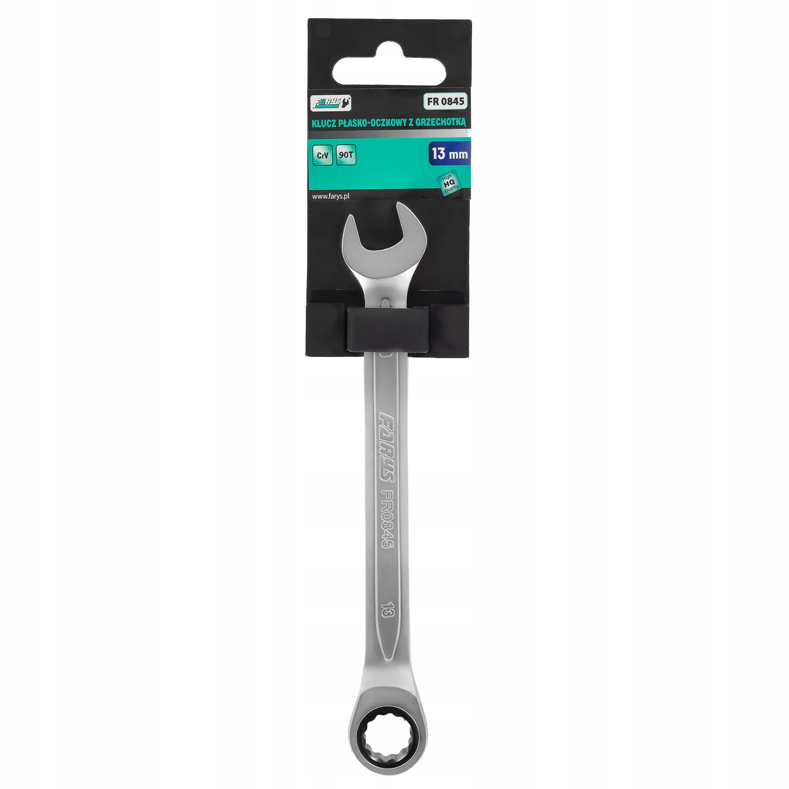 RATCHETING WRENCH 13MM 90 TEETH CRV CHROME WORKSHOP FARYS Brand Farys