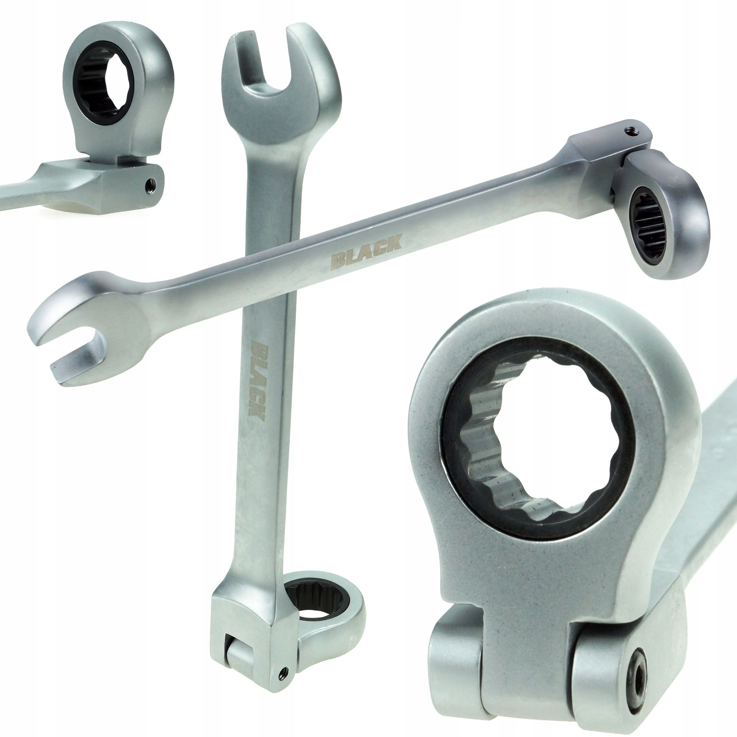 RATCHETING WRENCH 13MM ARTICULATED BLACK CRV