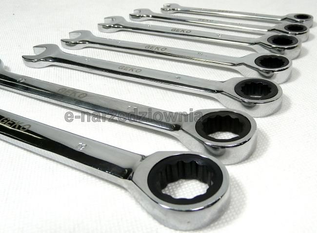 RATCHETING WRENCHES 8-19 MM 7 EL Brand Geko
