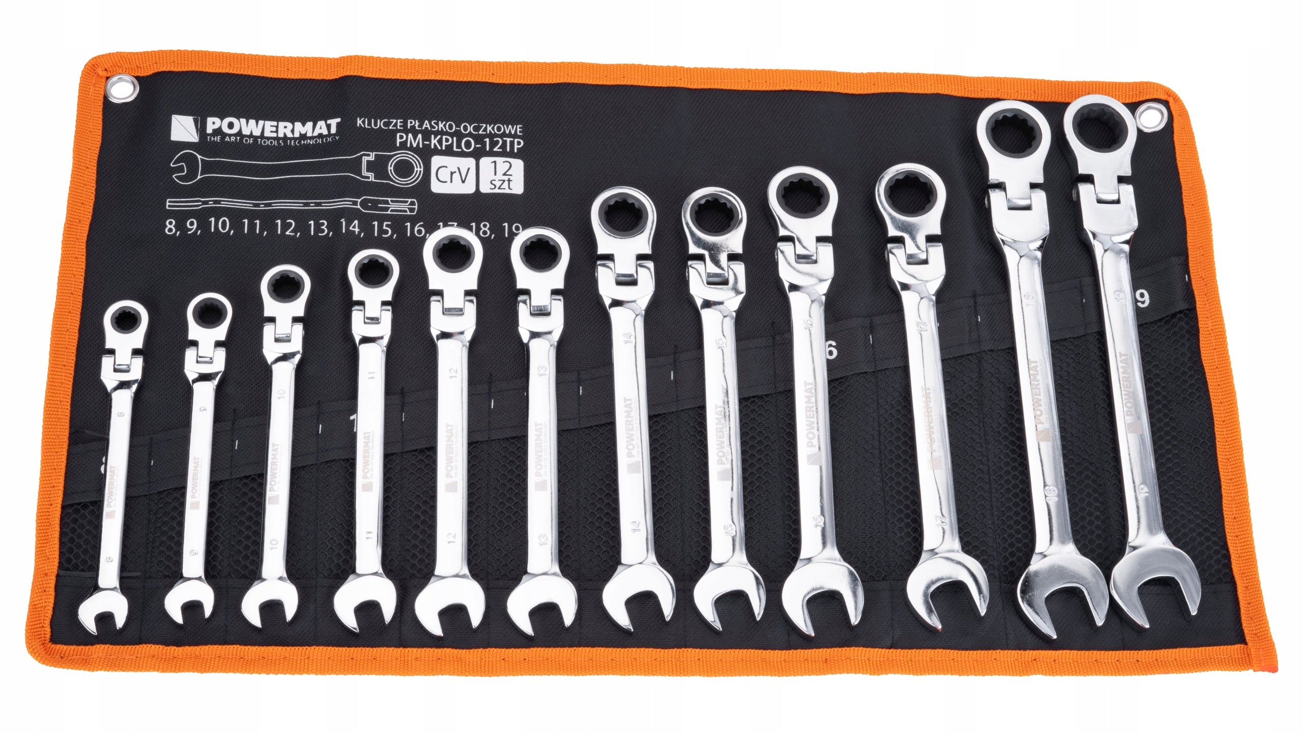 RATCHETING WRENCHES BROKEN WRENCH SET 12EL. 8-19MM CrV