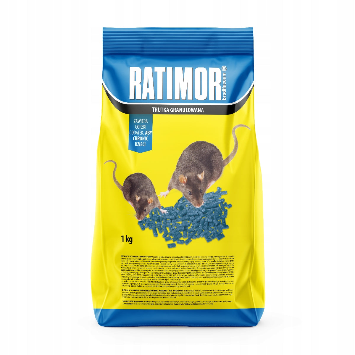 RATIMOR BRODIFAKUM Poison for mice and rats Poison loose granules 1kg Packaging status original