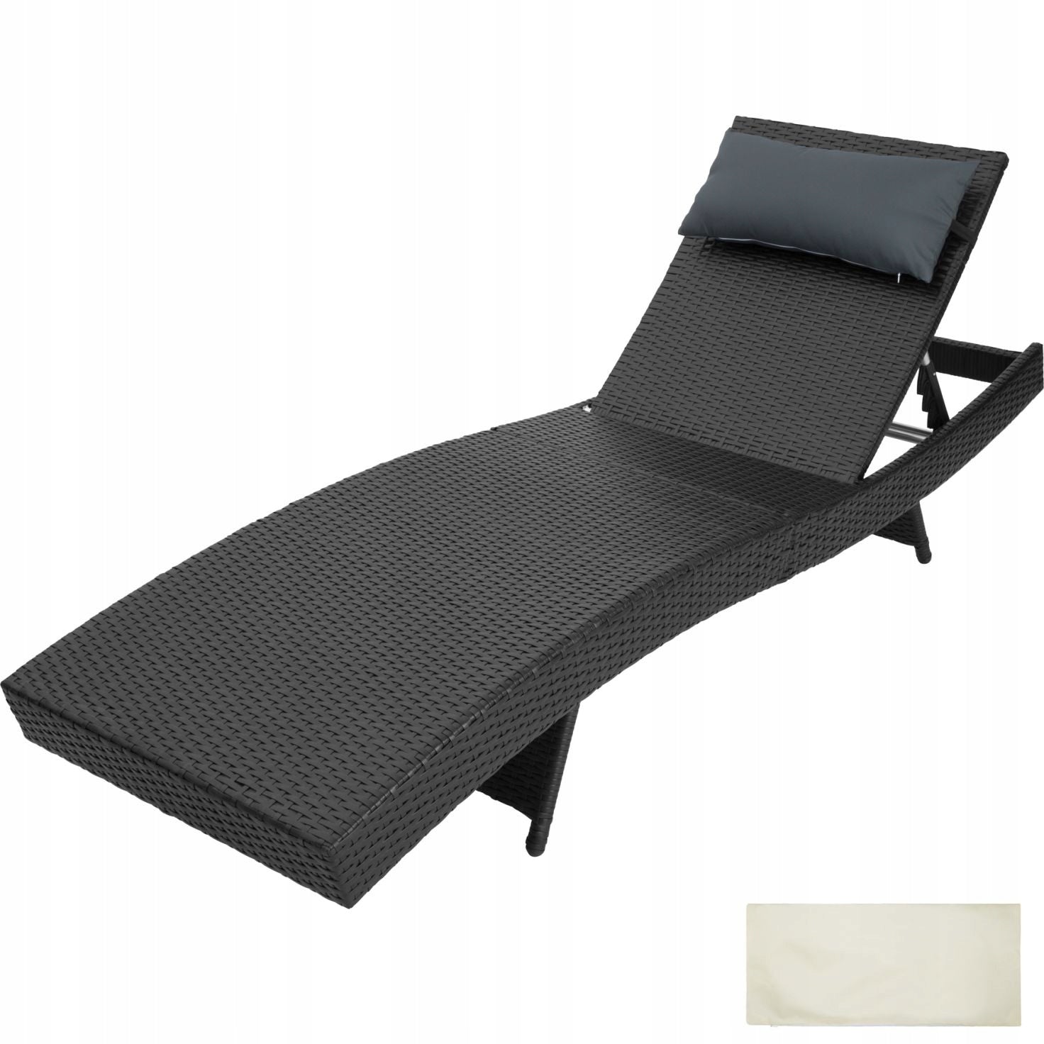 RATTAN COUCH GARDEN LOUNGER