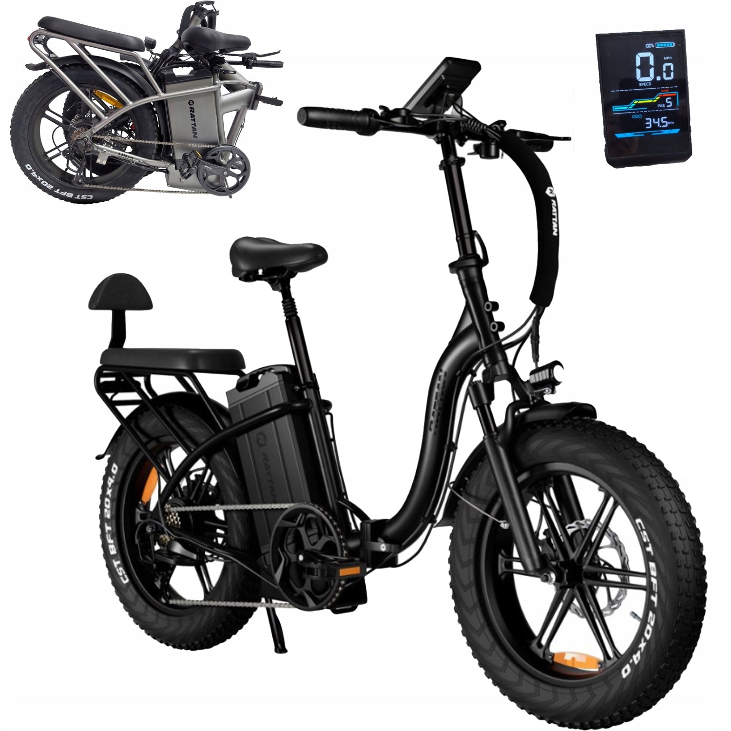 RATTAN RT LF Ultra Electric Vehicle 1800W 48V 40.5AH 1944WH 32km/h 120km