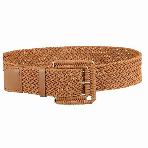 RATTAN STRAP BRAIDED BOHO FOR WOMEN WIDTH 5 CM SQUARE BUCKLE