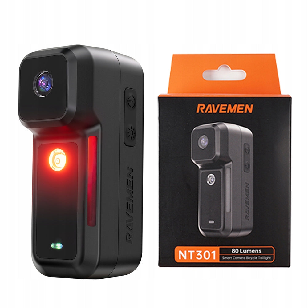 RAVEMEN NT301 rear lamp with 2K camera, wide angle, loop recording