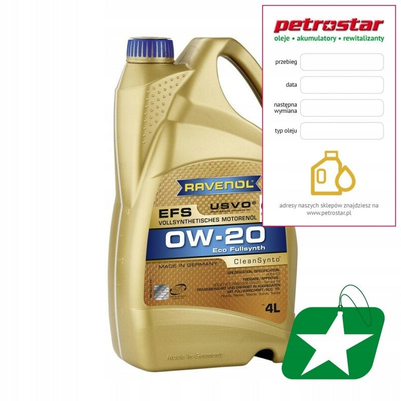 Ravenol EFS 0W20 Motoröl, 4l 