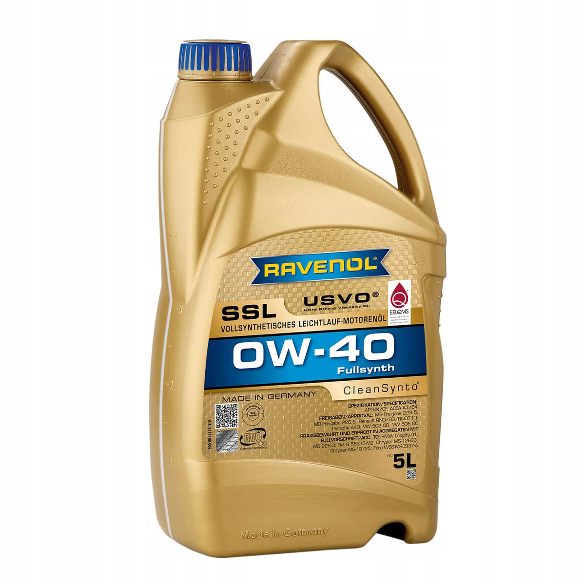 RAVENOL SSL 0W40 CLEANSYNTO A3/B4 0W-40 5L kb