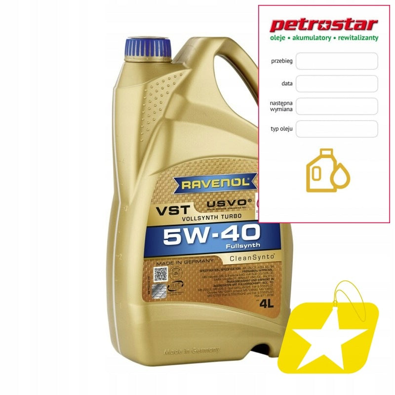 RAVENOL TURBO VST USVO SAE 5W40 4L