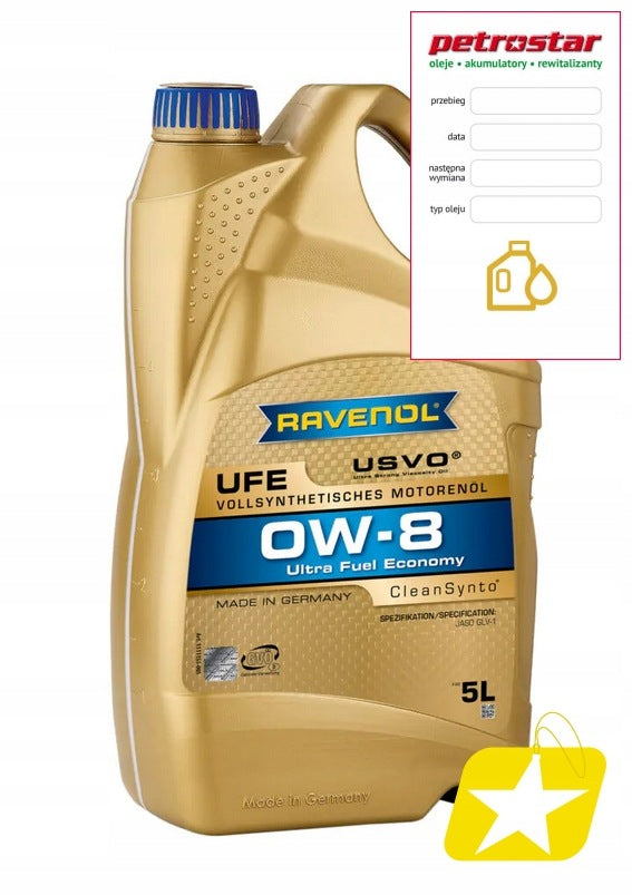 RAVENOL ULTRA FUEL ECONOMY UFE 0W8 5L