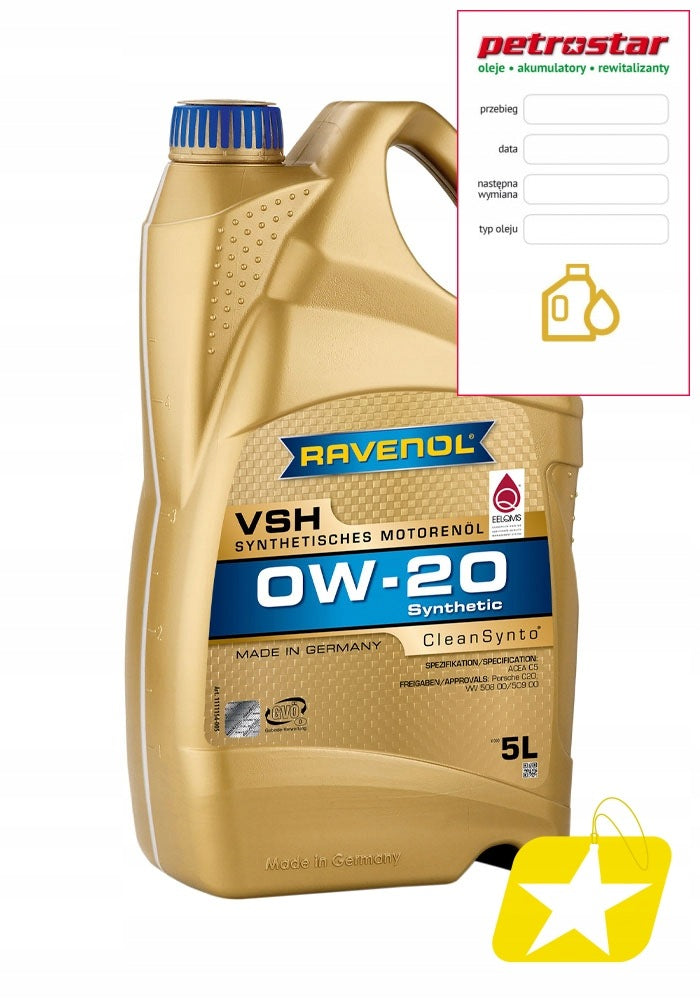 RAVENOL VSH 0W20 CLEANSYNTO 5L