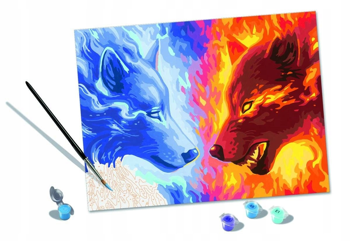 Malen nach Zahlen Ravensburger Feuer und Eis, 40x30 cm 