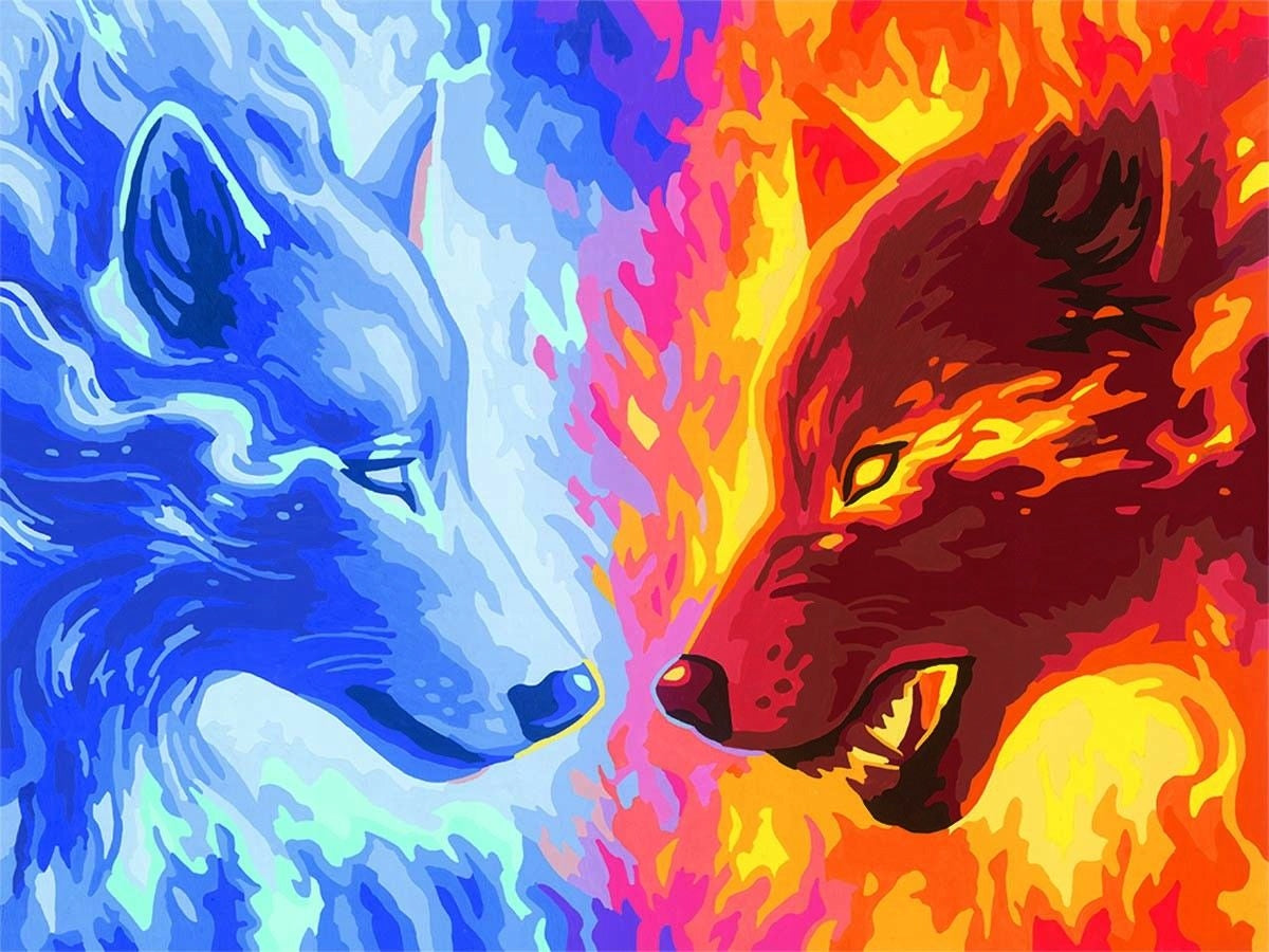 Malen nach Zahlen Ravensburger Feuer und Eis, 40x30 cm 