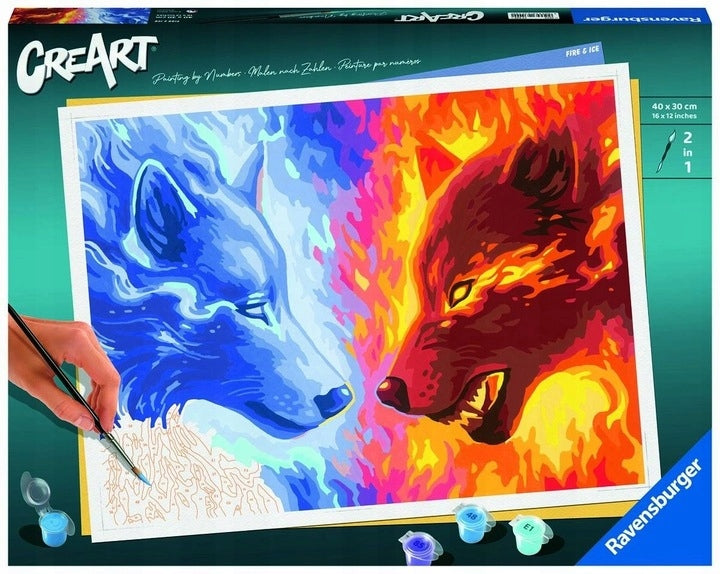 Malen nach Zahlen Ravensburger Feuer und Eis, 40x30 cm 