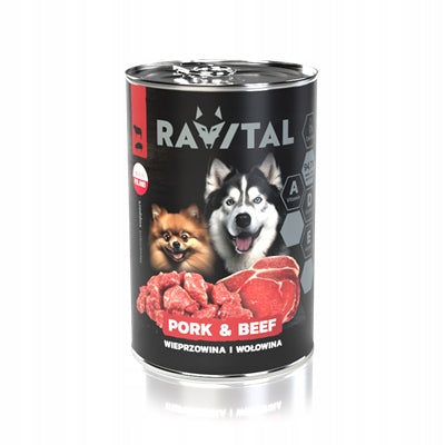 RAVITAL Wet Dog Food 68% Meat 400g Movement Support PORK,WOOL Manufacturer code RV0003
