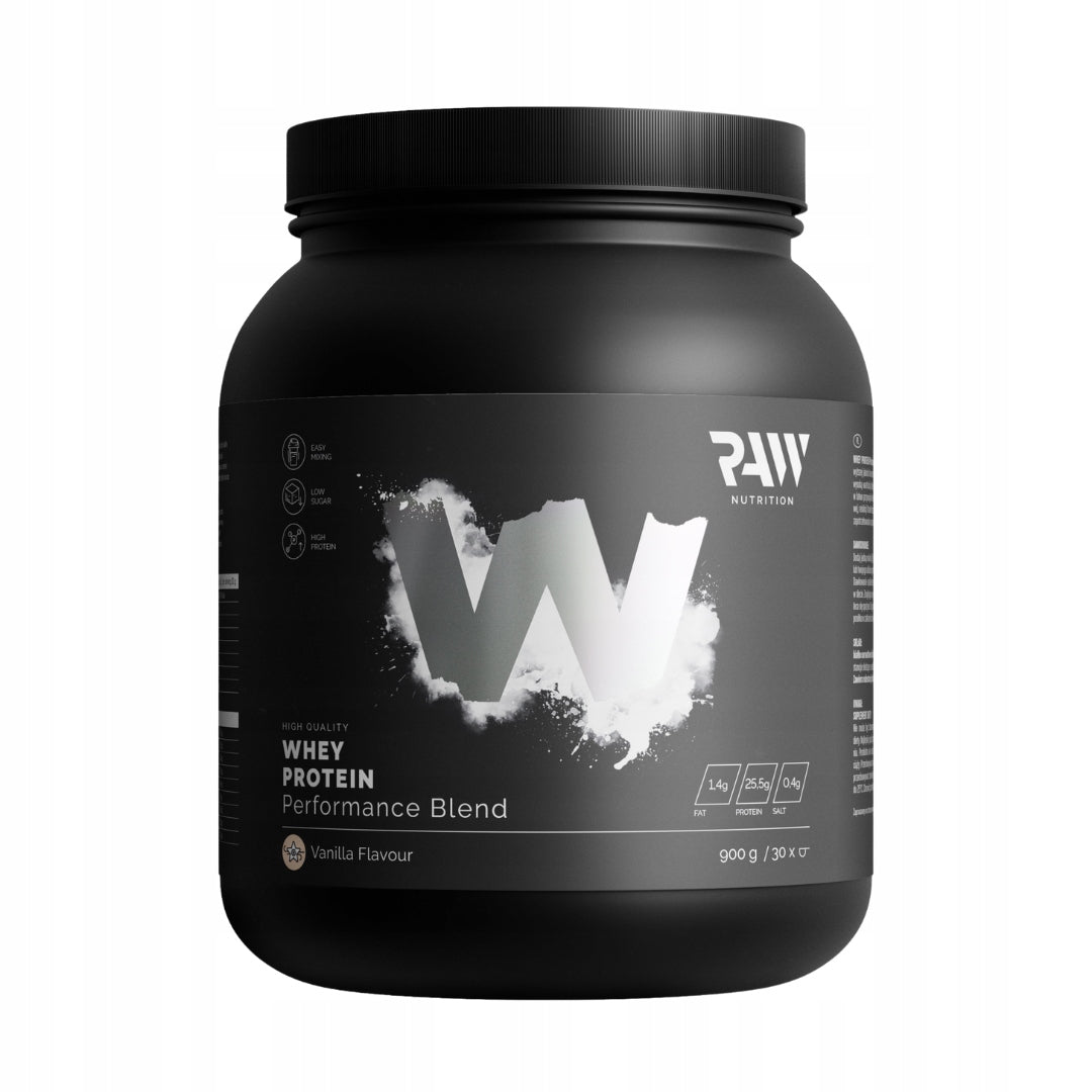 RAW NUTRITION WHEY PROTEIN BLEND WPC 900g PROTEIN WPC CONCENTRATE - VANILLA Expiration date at least 1 year from the date of purchase