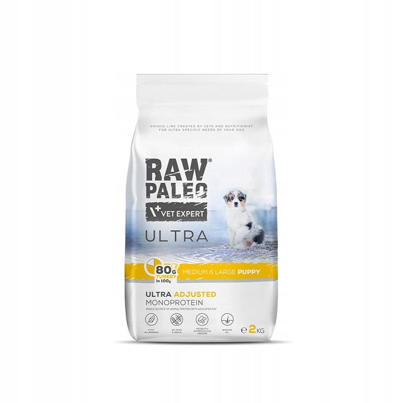 RAW PALEO ULTRA TURKEY MEDIUM & LARGE PUPPY 2KG