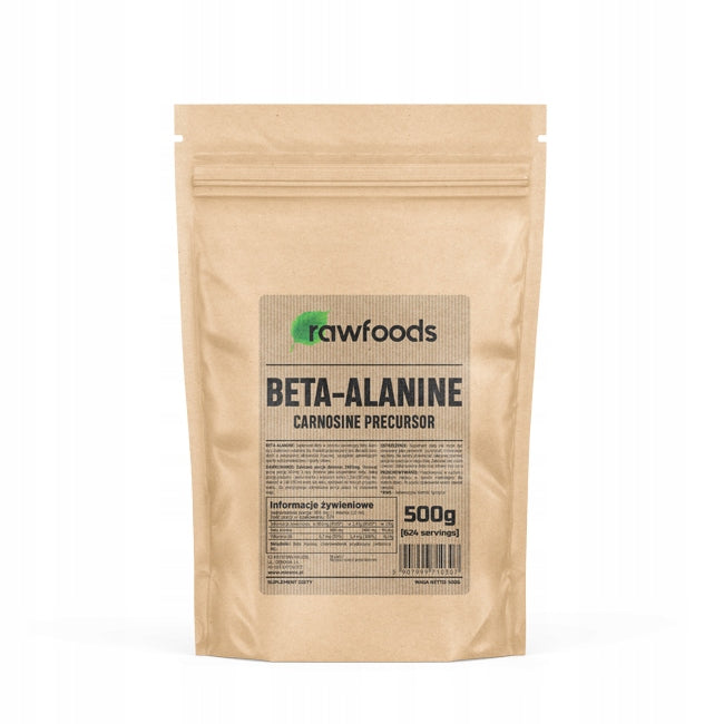 RAWFOODS BETA ALANINE 500G NATURAL BETA ALANINE CARNOSINE POWDER +B6