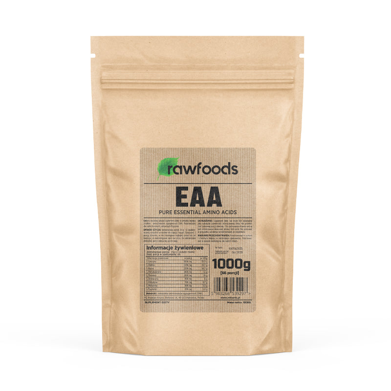 RAWFOODS EAA 1000g ESSENTIAL AMINO ACIDS WITH BCAA NATURAL ESSENTIAL AMINO