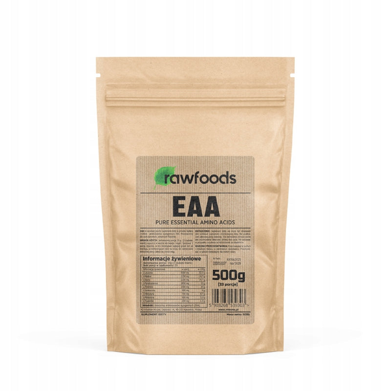 RAWFOODS EAA 500g NATURAL ESSENTIAL AMINO ACIDS ESSENTIAL AMINO COMPLEX