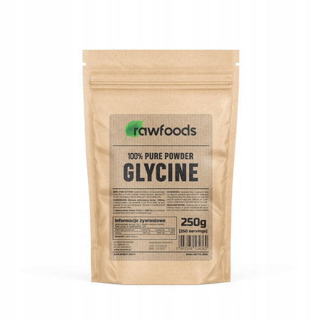 RAWFOODS GLYCINE 250G 1000mg POWDER GLYCINE NATURAL 100% POWDER