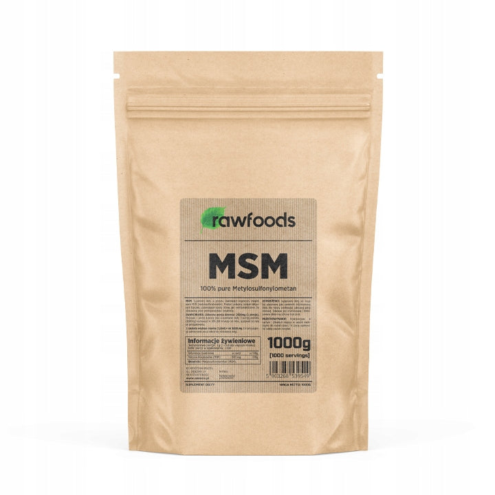 RAWFOODS PURE MSM 1000G ORGANIC SULFUR POWDER PURE POWDER 1KG