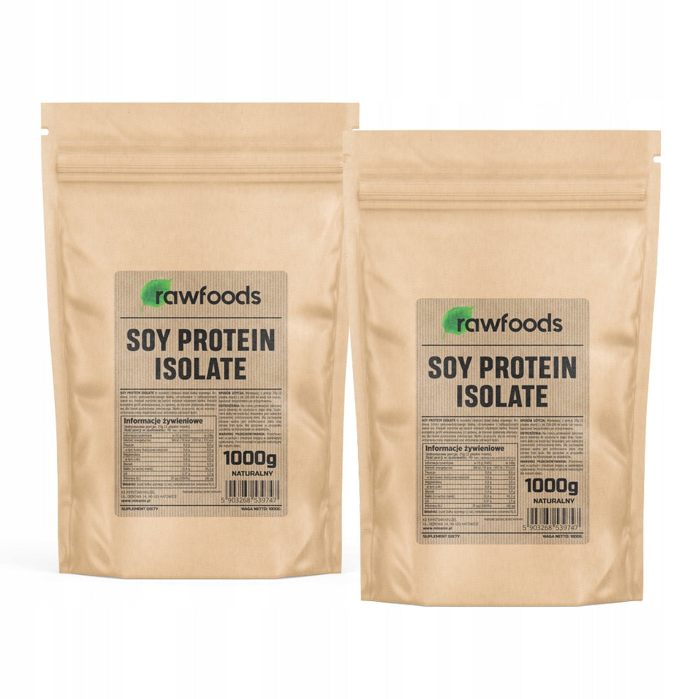 RAWFOODS SOY PROTEIN ISOLATE 91% 2x1000g SOY PROTEIN ISOLATE PROTEIN 2KG