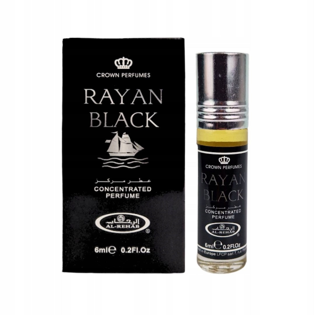 RAYAN BLACK Perfume in CPO Oil 6 ml | Al Rehab Packaging status original