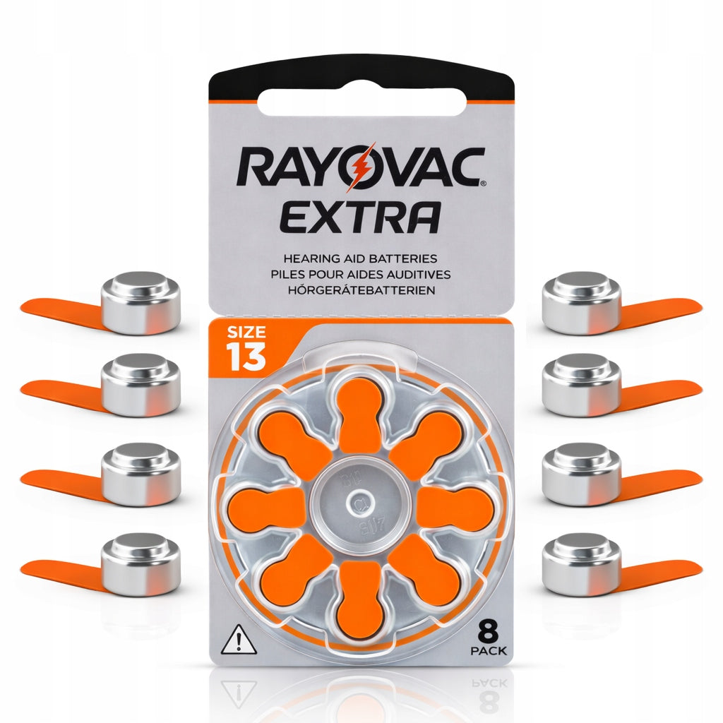 RAYOVAC 13 PR48 BATTERIES FOR HEARING AID 8 PCS POWERFUL EFFICIENT Packaging status original