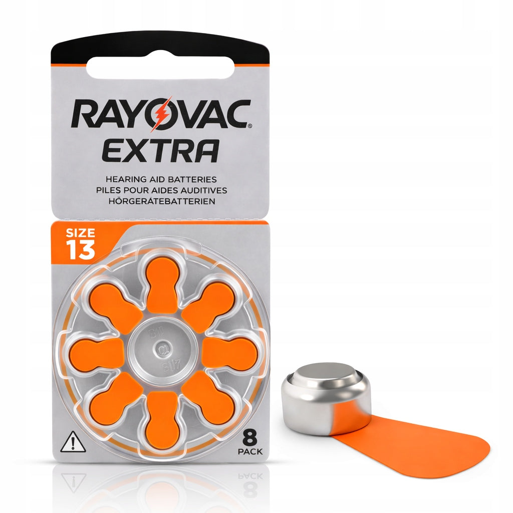 RAYOVAC 13 PR48 BATTERIES FOR HEARING AID 8 PCS POWERFUL EFFICIENT