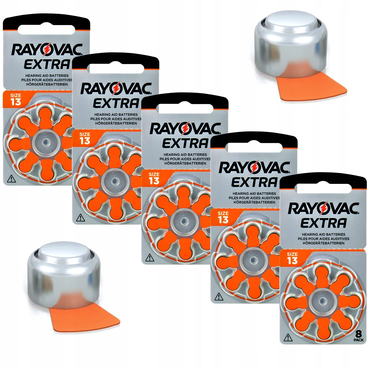 RAYOVAC EXTRA 13 PR48 Hearing Aid Batteries x 40 Pieces