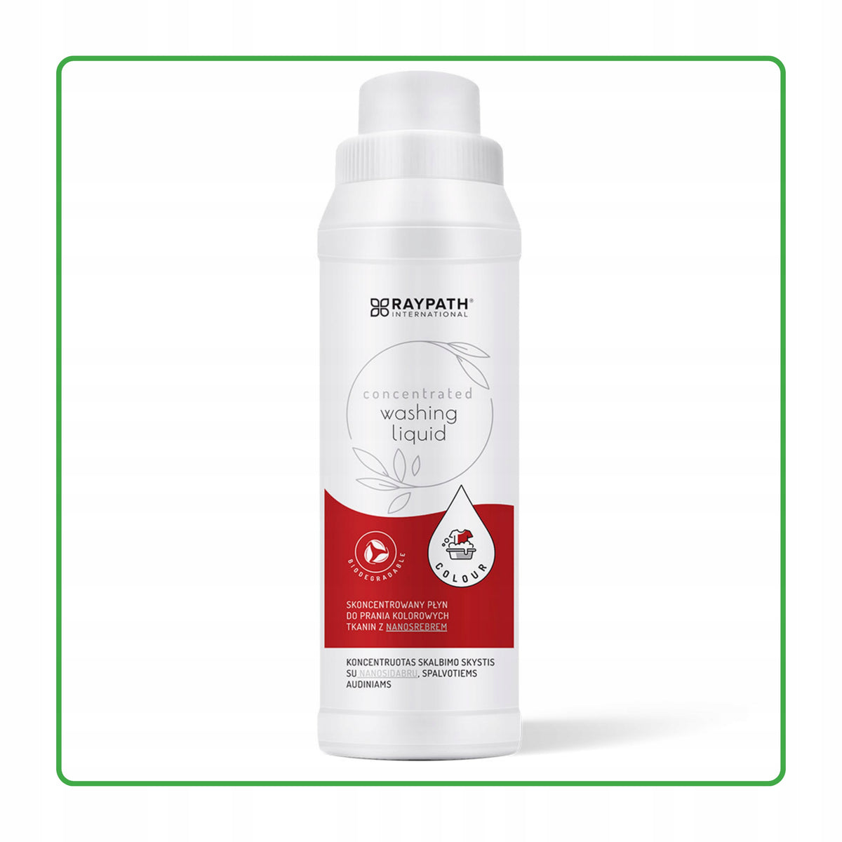 RAYPATH Colour Washing Liquid Fabric Washing 500ml Microsilver Manufacturer code Płyn do Kolorowych Ubrań