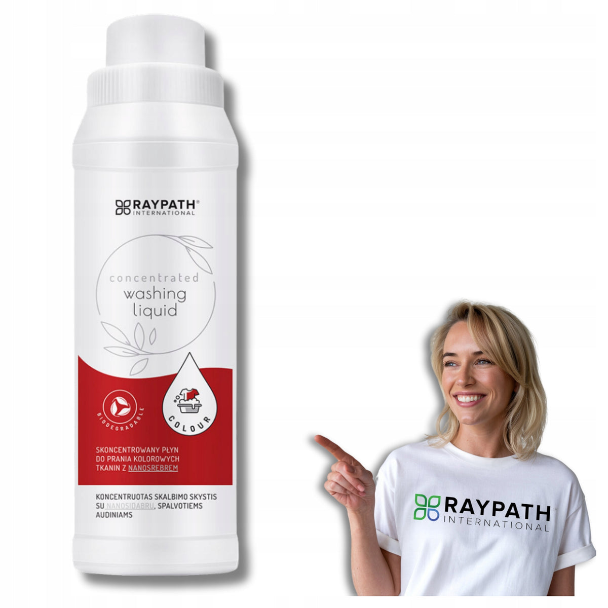 RAYPATH Colour Washing Liquid Fabric Washing 500ml Microsilver Packaging status original