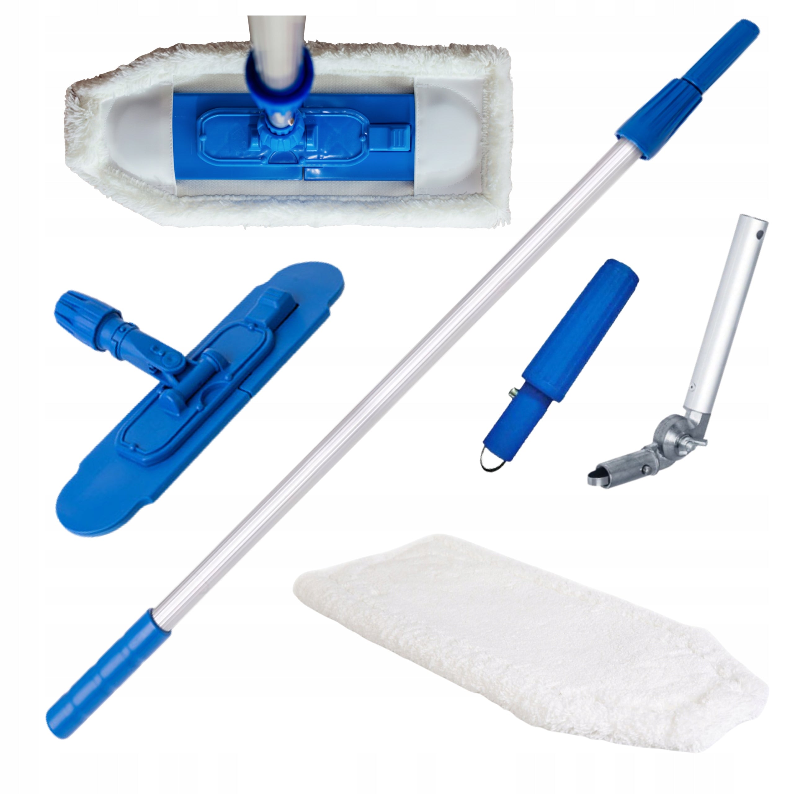RAYPATH Flat Mop Stick for Mop + Window Upholstery Panel Wash Cartridge