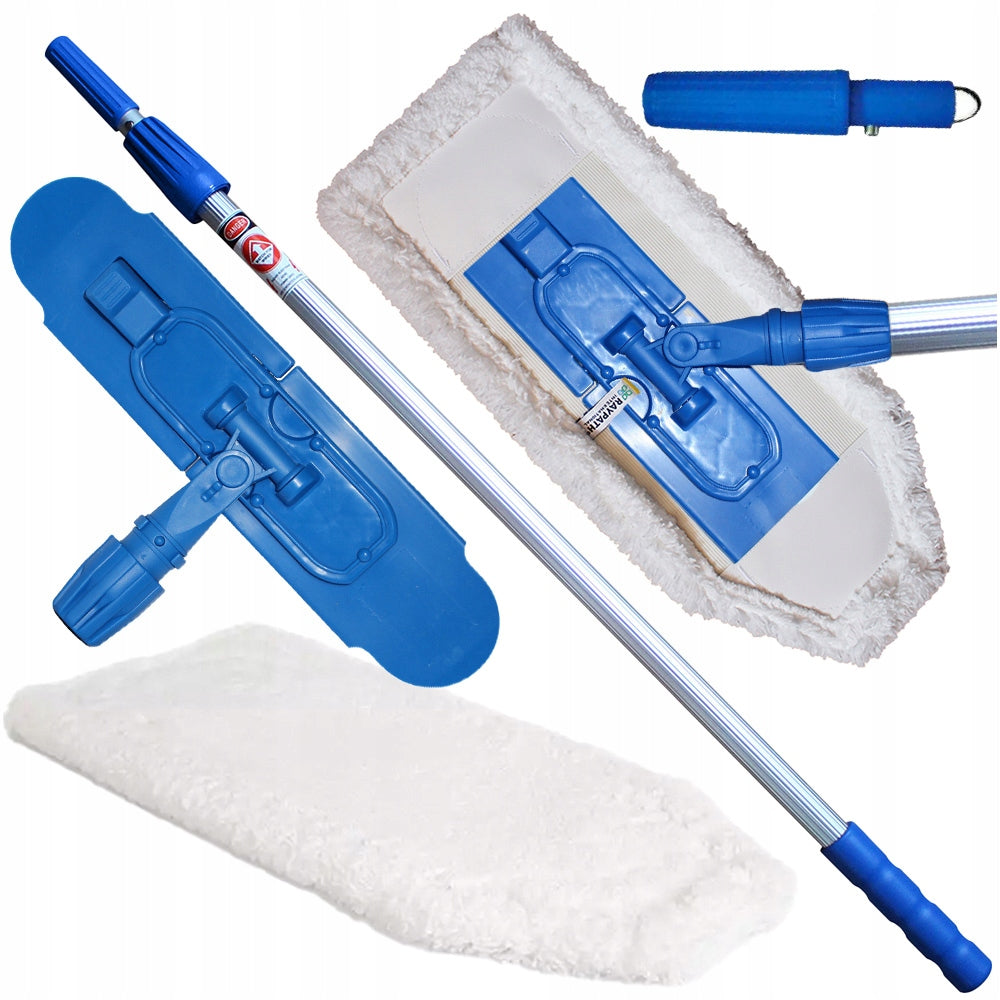 RAYPATH Mop Flat Mop Stick + Upholstery Window Panel Wash Cartridge