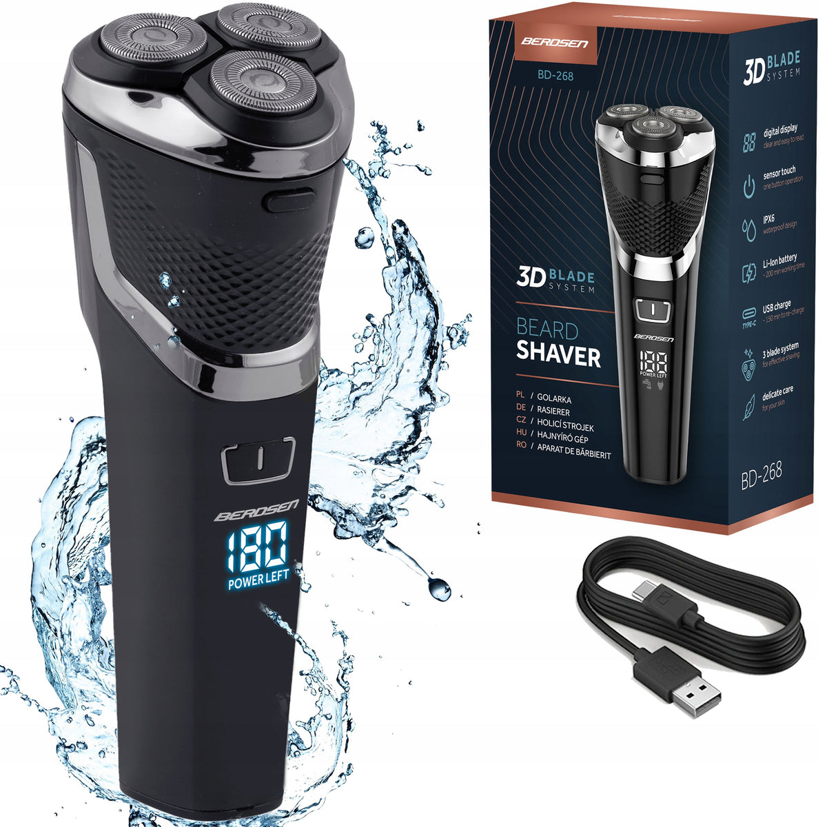 RAZOR MEN'S BEARD SHAVING MACHINE WATERPROOF FOR MEN