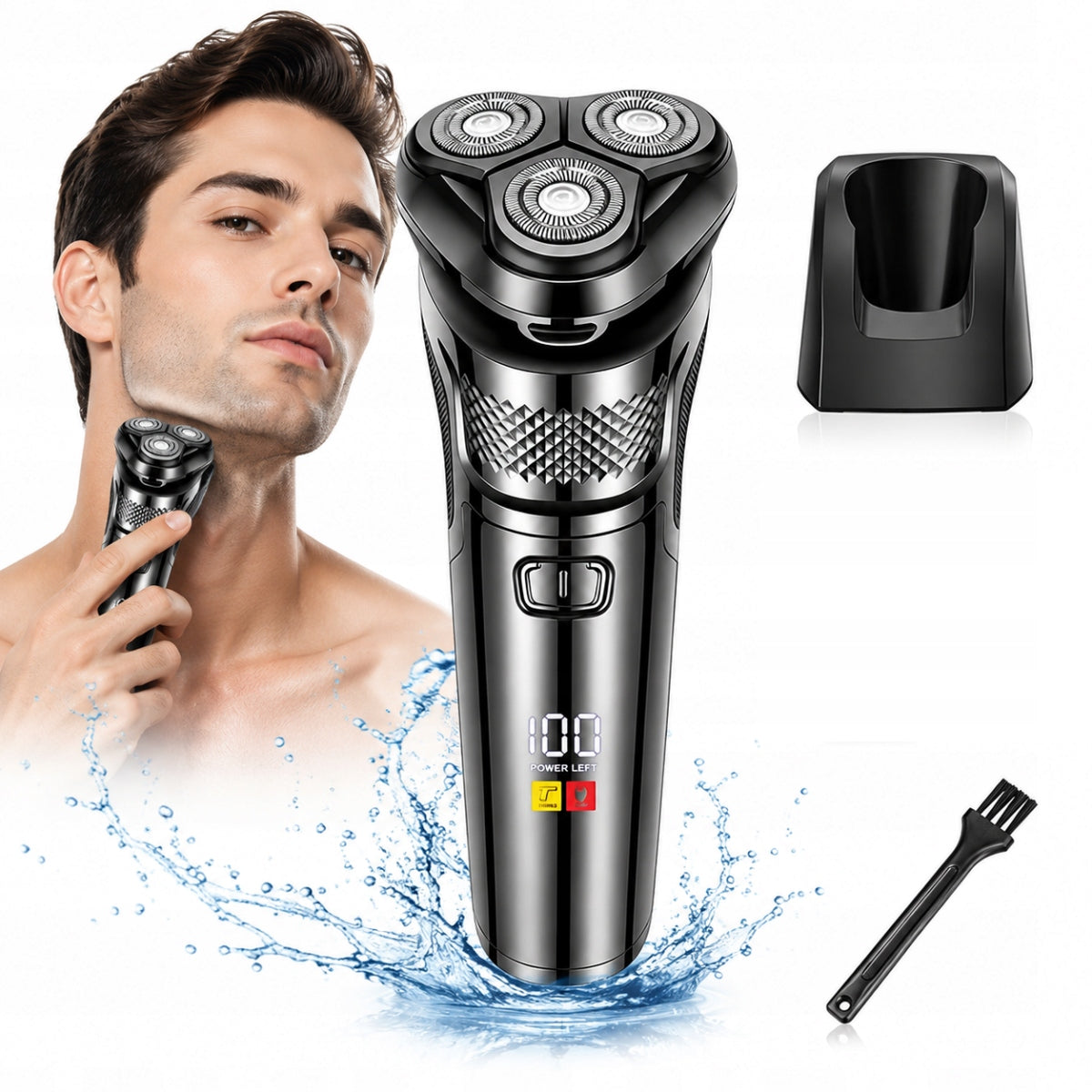 RAZOR MEN'S SHAVER 3 HEAD-WATERPROOF,USB