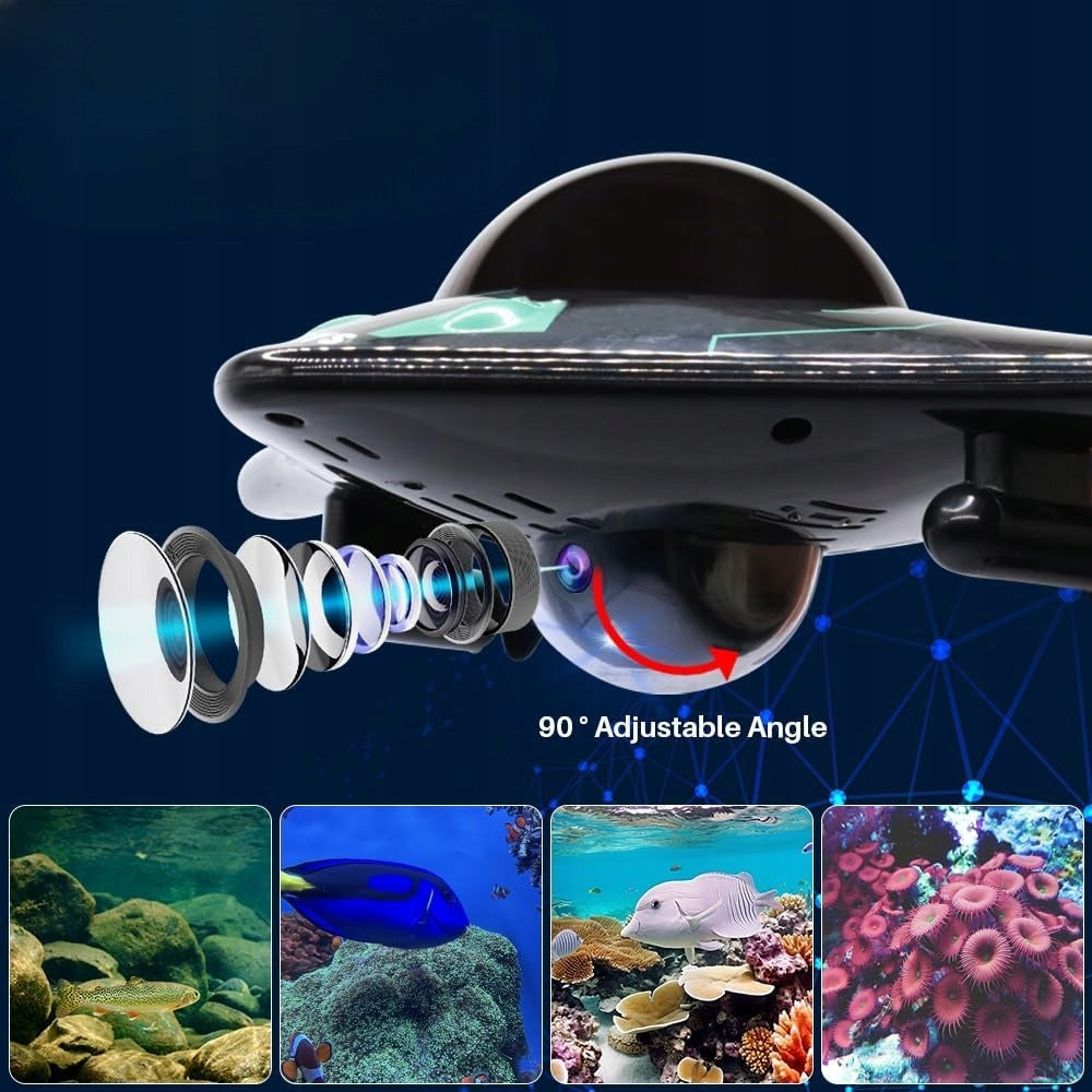 RC Boat with Adjustable HD 90° Camera,LED Lights & App-Controlled,Water Toy Packaging status original