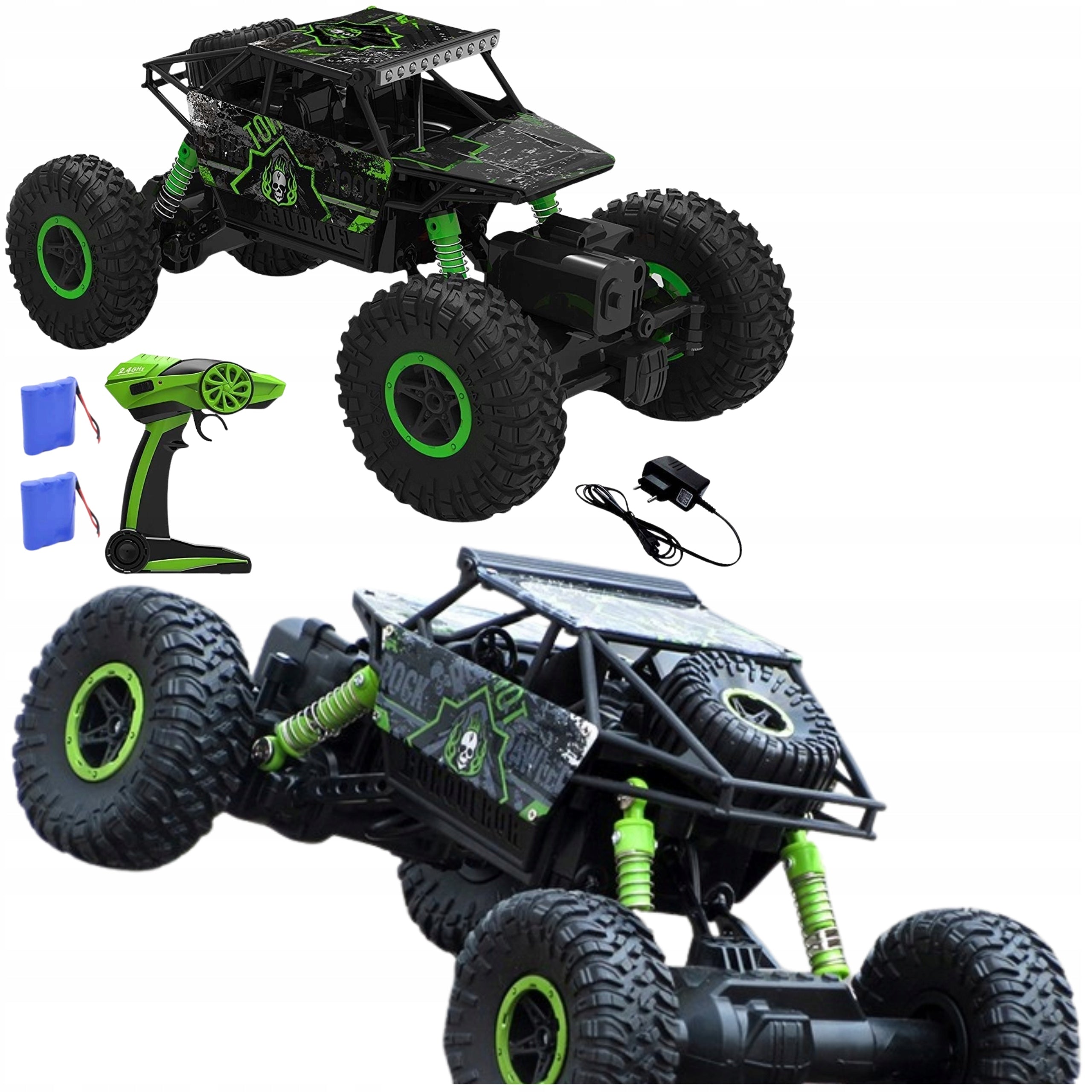 RC Car Remote Controlled Off-Road Large Wheels 2 Motors 2 Batteries